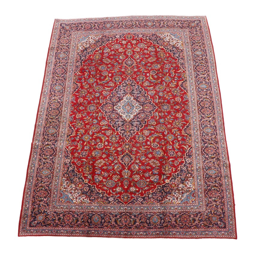 Hand-Knotted Ardekan Kashan Area Rug