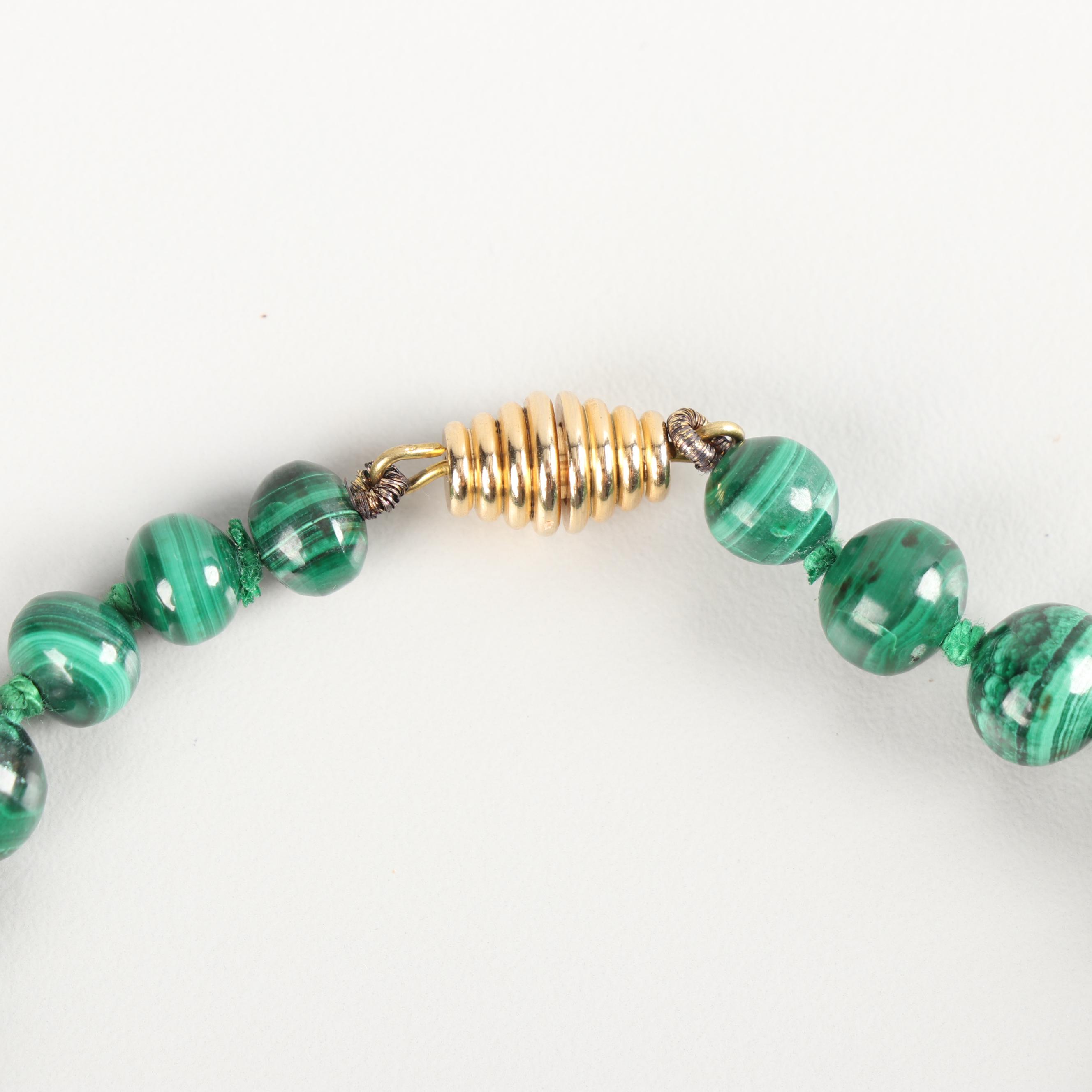 Malachite Bead Necklace