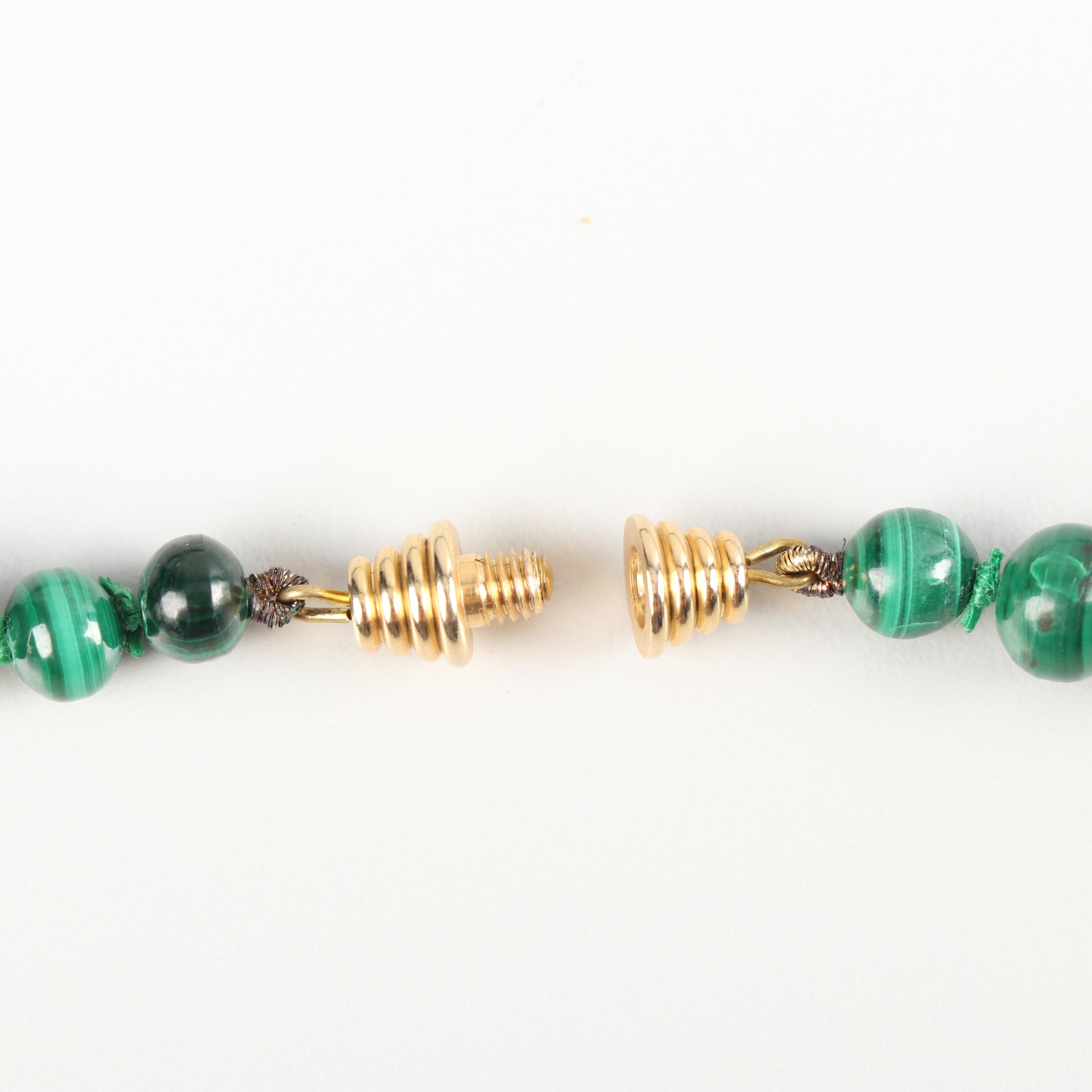 Malachite Bead Necklace