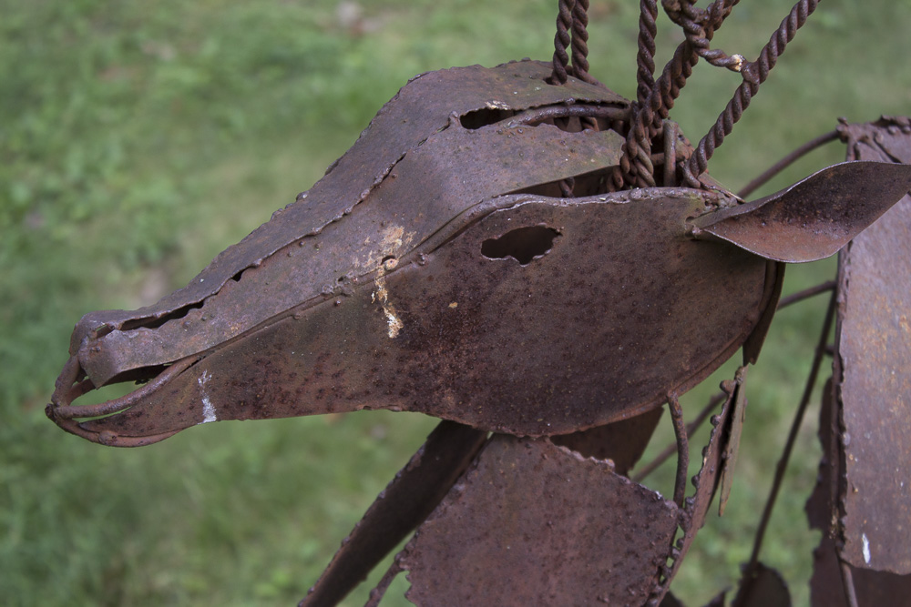 Metal Stag Outdoor Abstract Sculpture