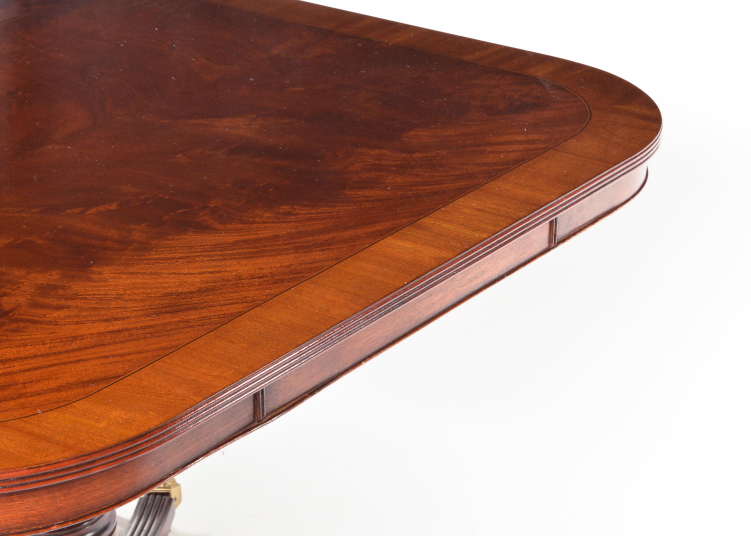 20th Century Federal Style Mahogany Dining Table with Twelve Chairs