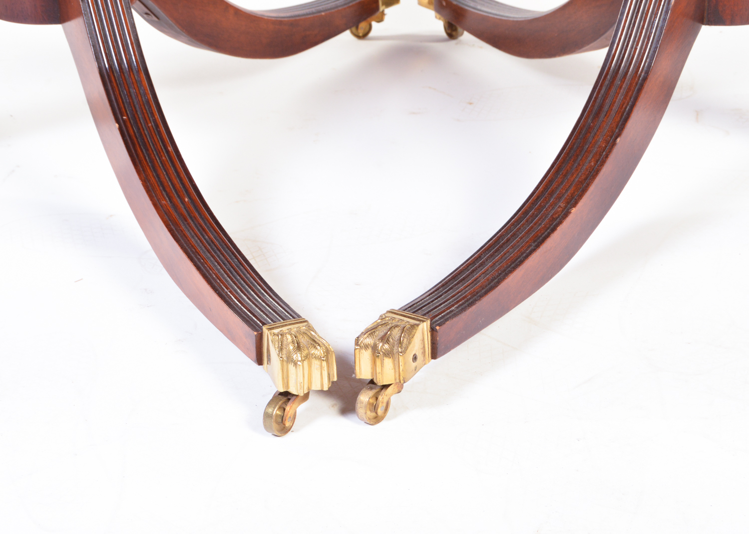 20th Century Federal Style Mahogany Dining Table with Twelve Chairs