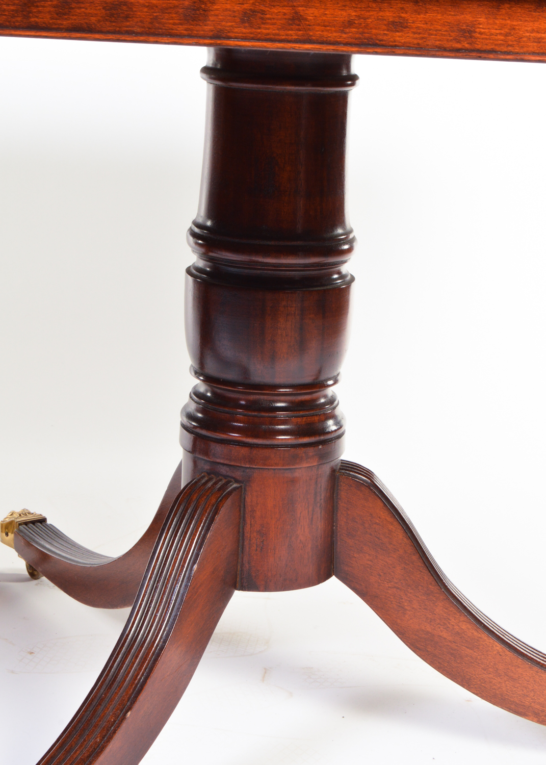 20th Century Federal Style Mahogany Dining Table with Twelve Chairs