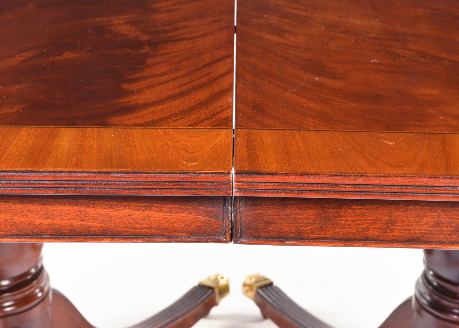 20th Century Federal Style Mahogany Dining Table with Twelve Chairs