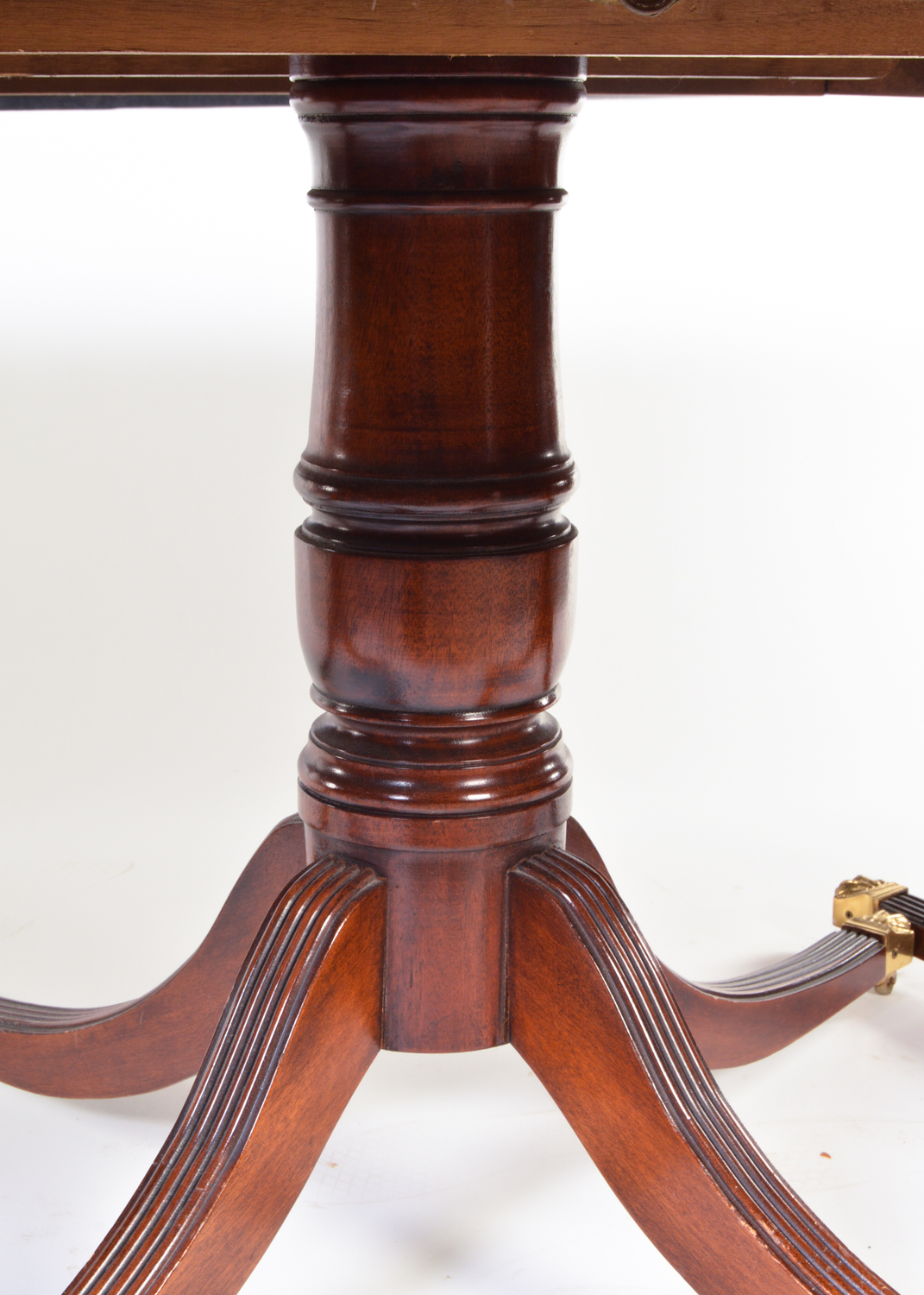 20th Century Federal Style Mahogany Dining Table with Twelve Chairs