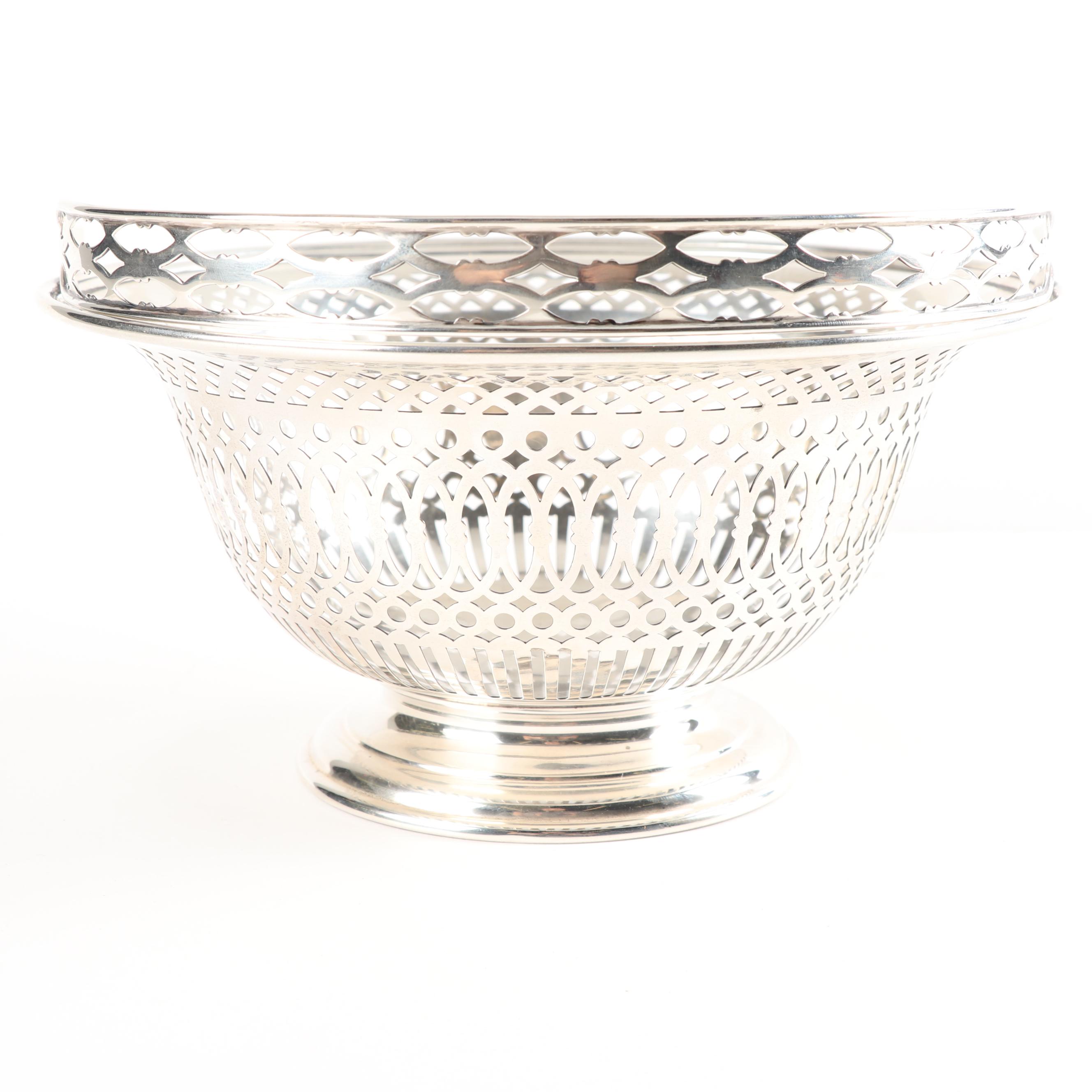 Reed & Barton Sterling Silver Footed Openwork Basket