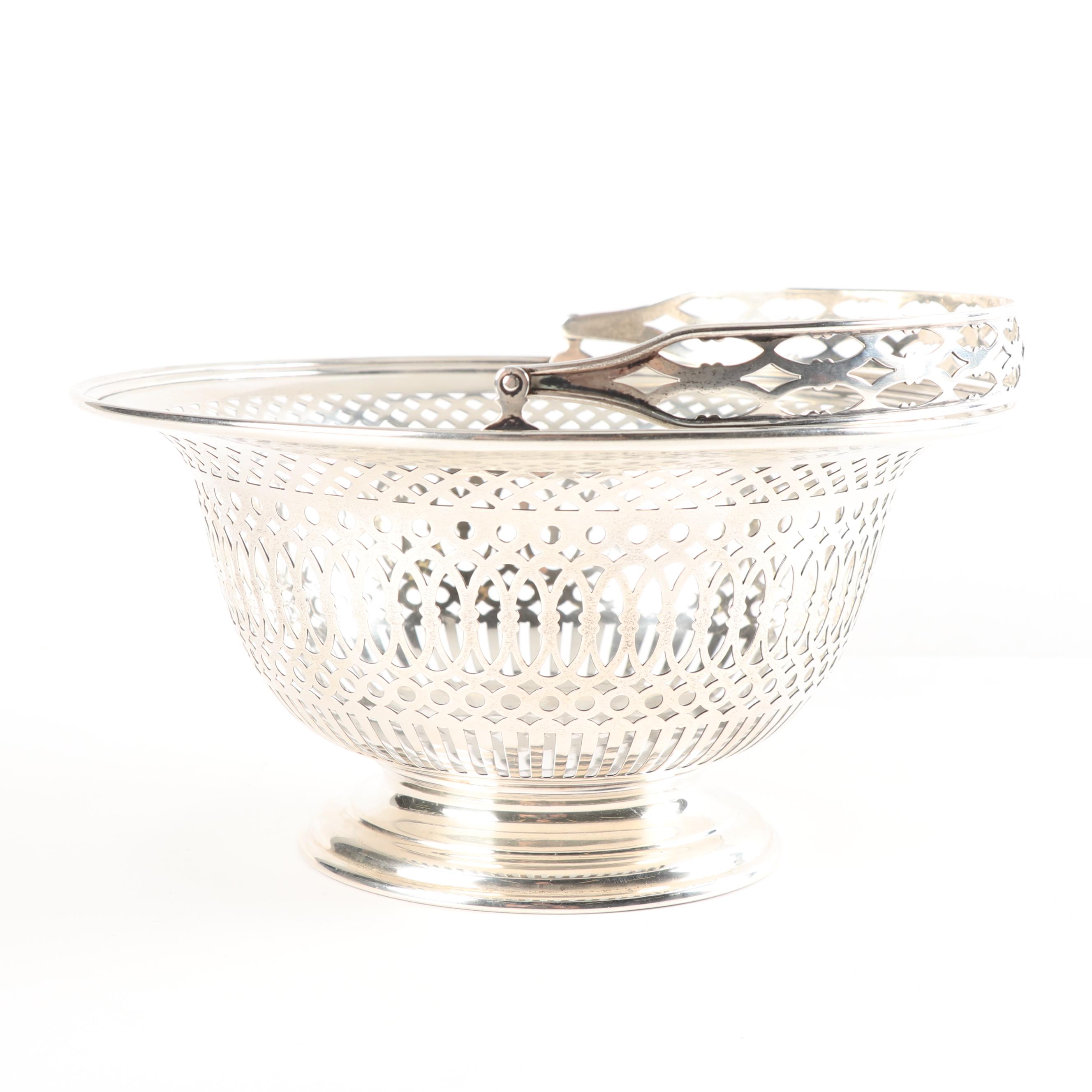 Reed & Barton Sterling Silver Footed Openwork Basket