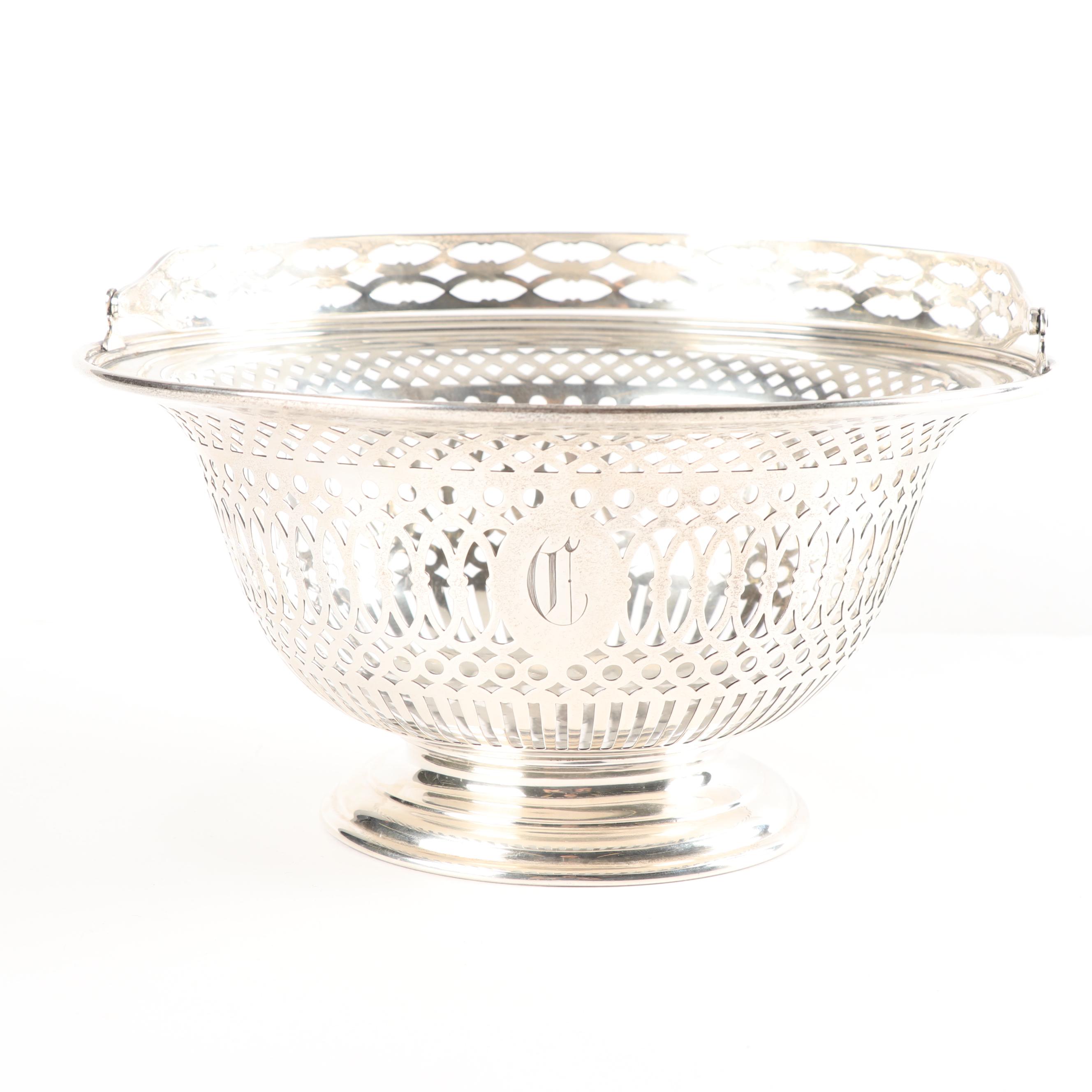 Reed & Barton Sterling Silver Footed Openwork Basket