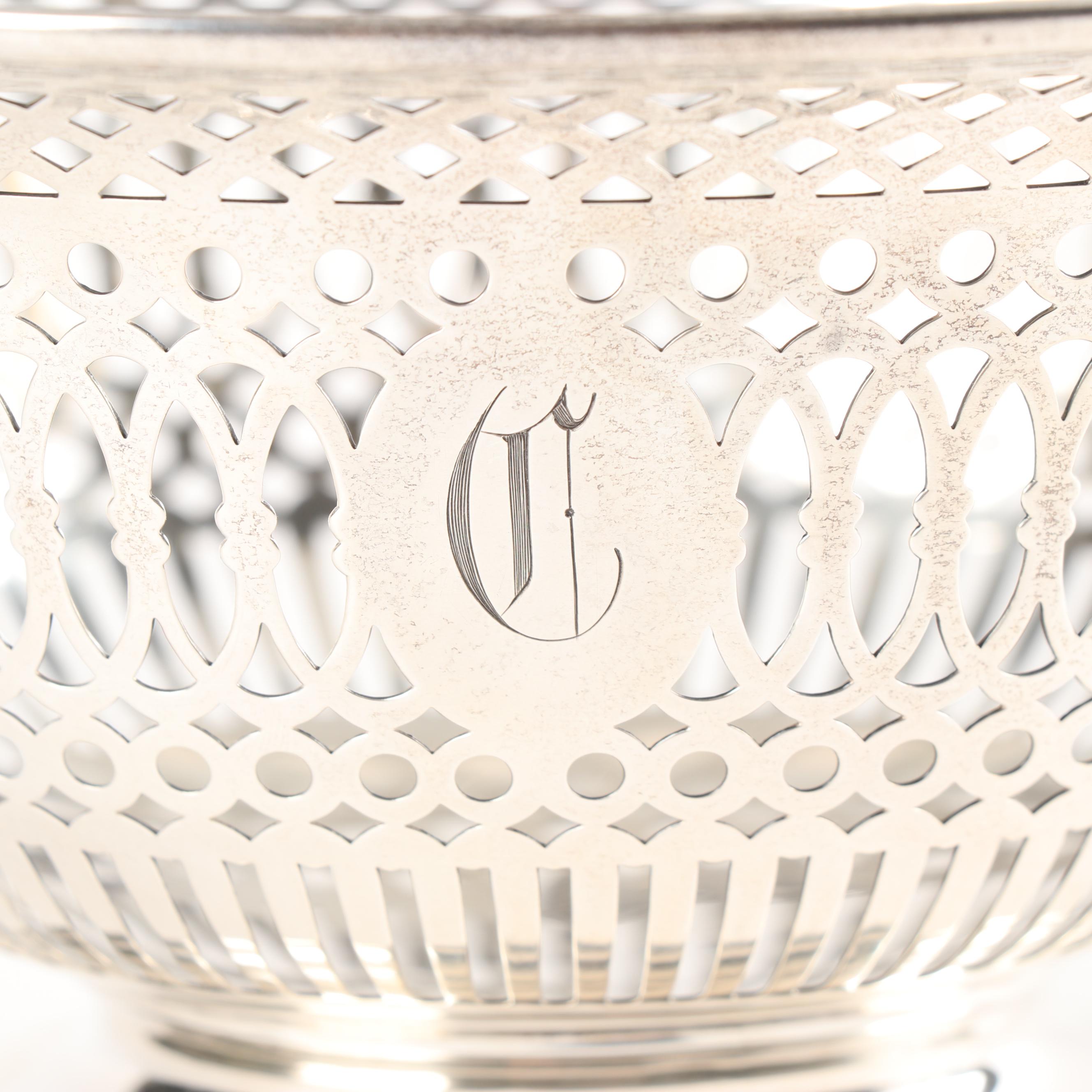 Reed & Barton Sterling Silver Footed Openwork Basket