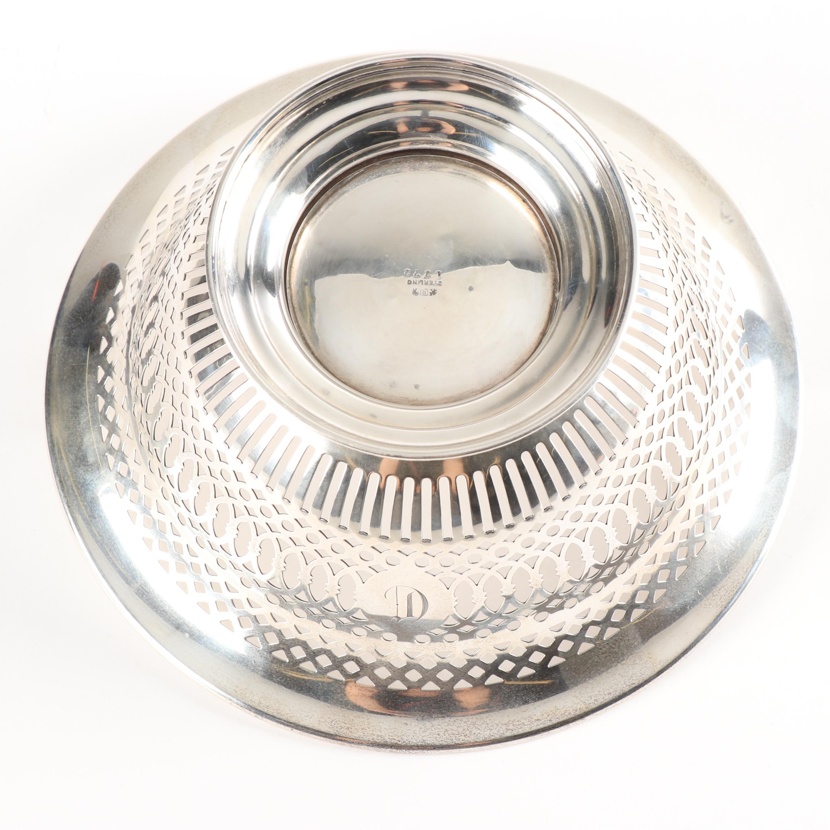 Reed & Barton Sterling Silver Footed Openwork Basket