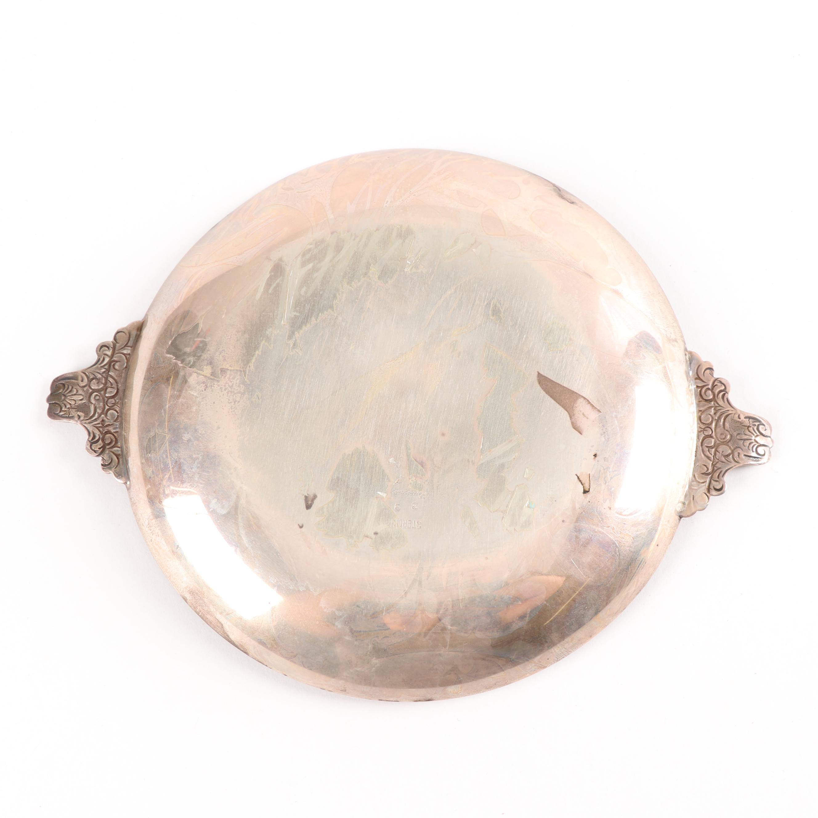 Vintage Durham Silver Co. Sterling Dish