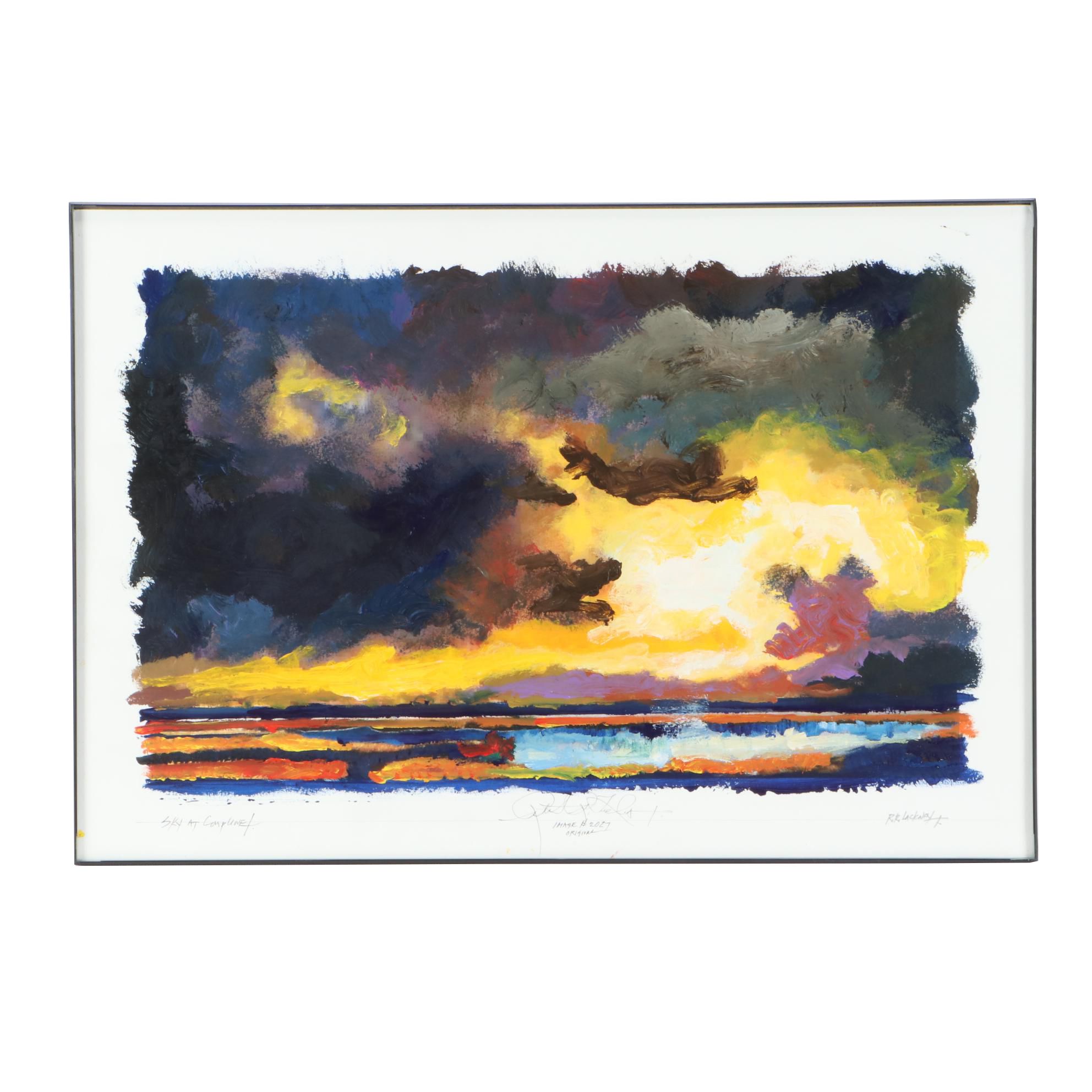 Robert Lackney Embellished Giclee "Sky at Compline"