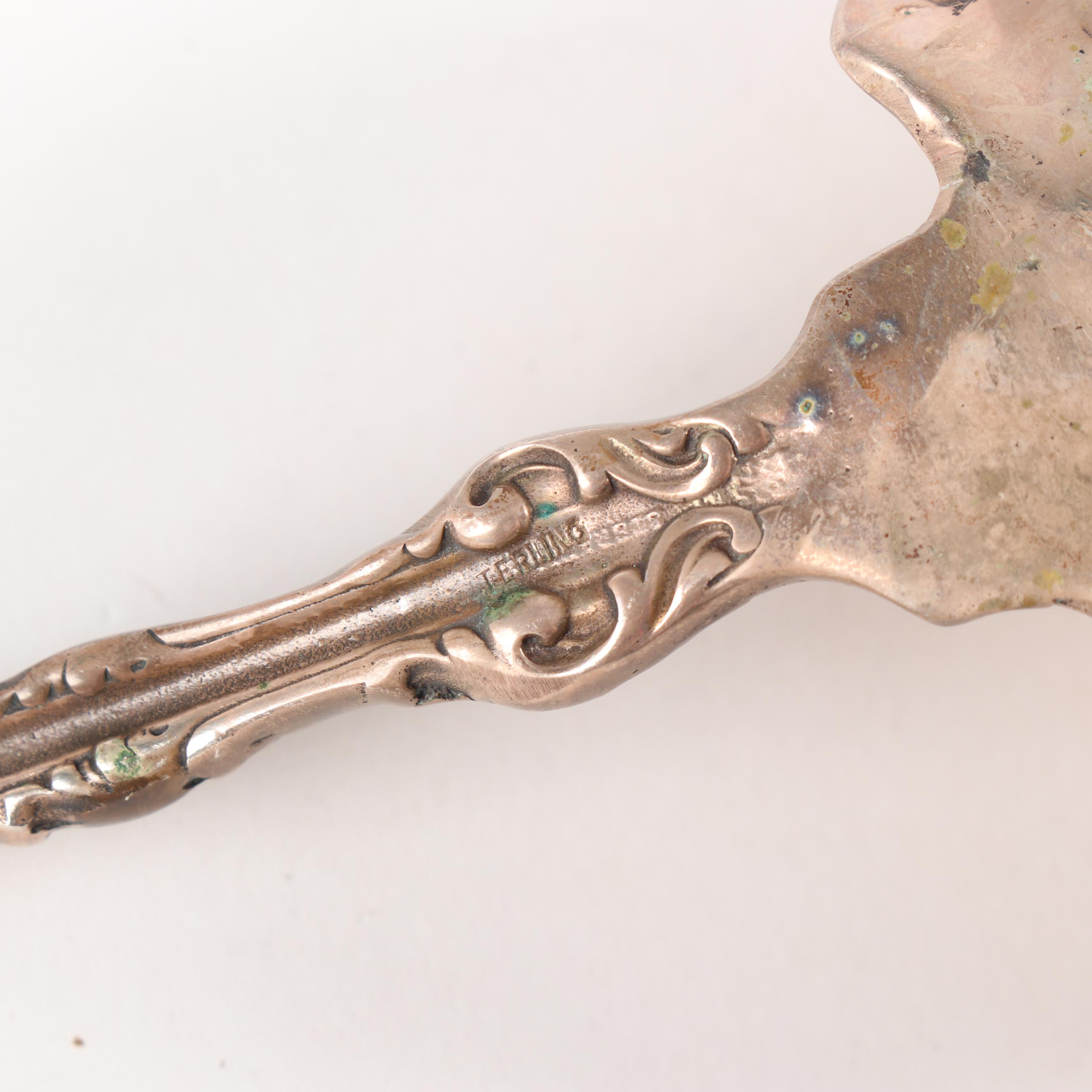 Sterling Silver Lily Motif Ladle Attributed to Gorham