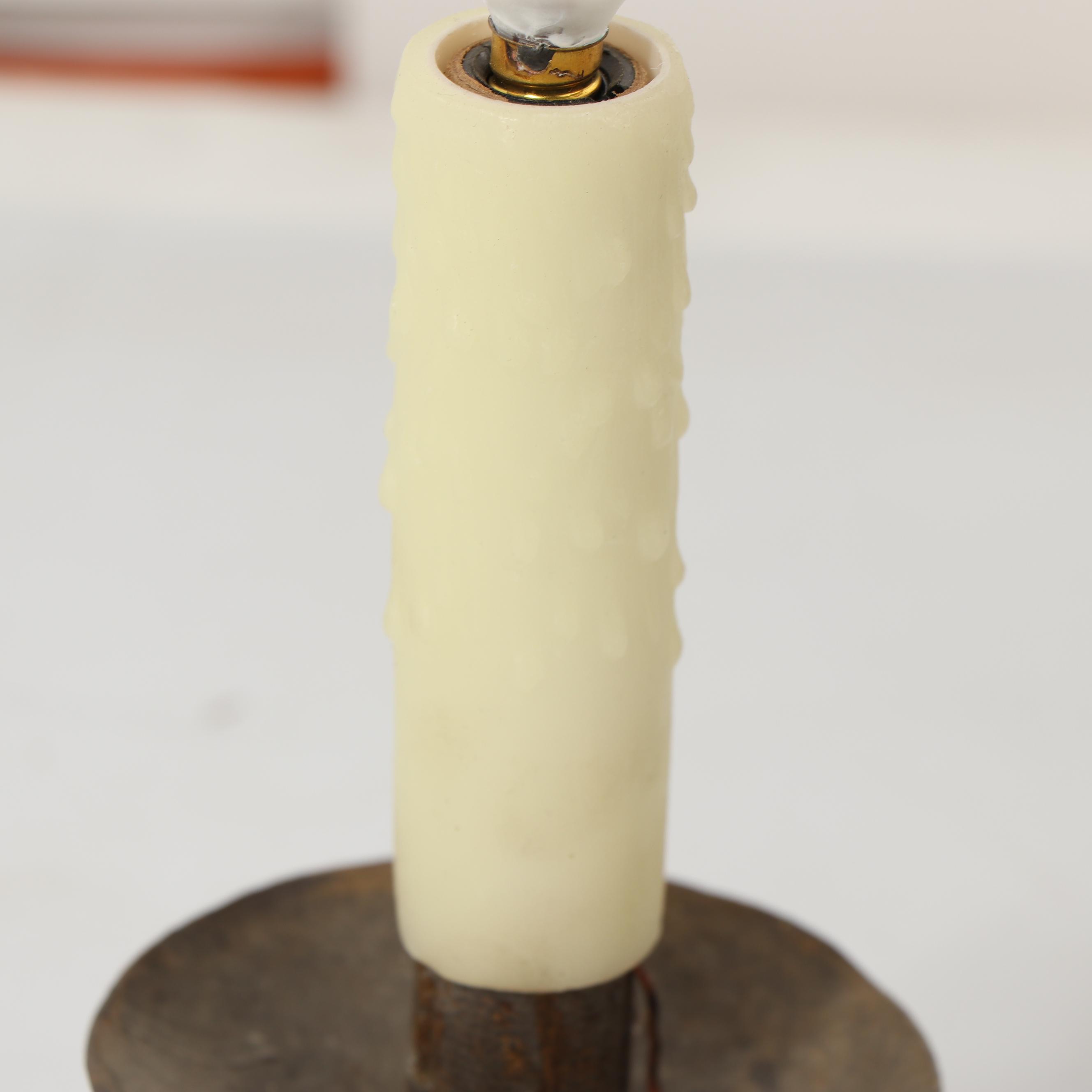 Vintage Seven Light Scrolled Wrought Metal Chandelier with Fleur de Lis Crown