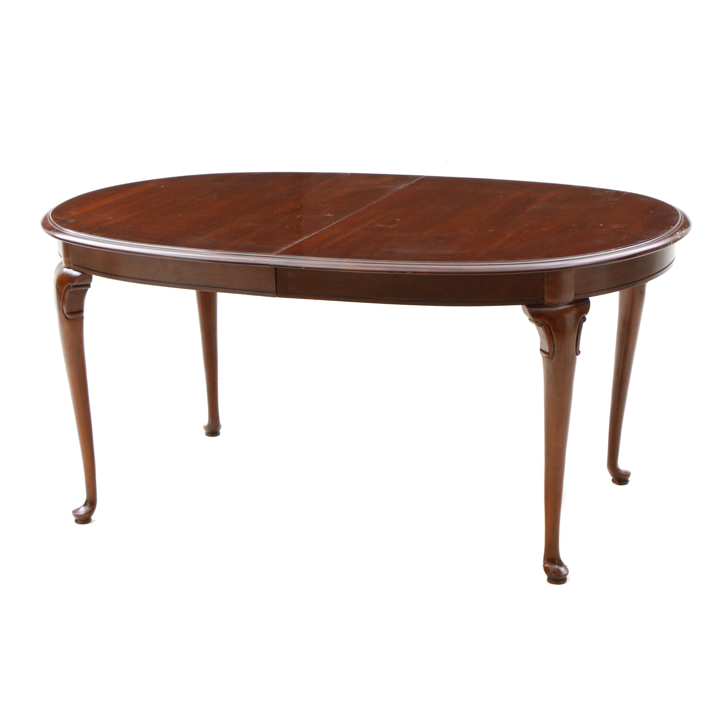 Queen Anne Stye Dining Table with Chairs by Kincaid