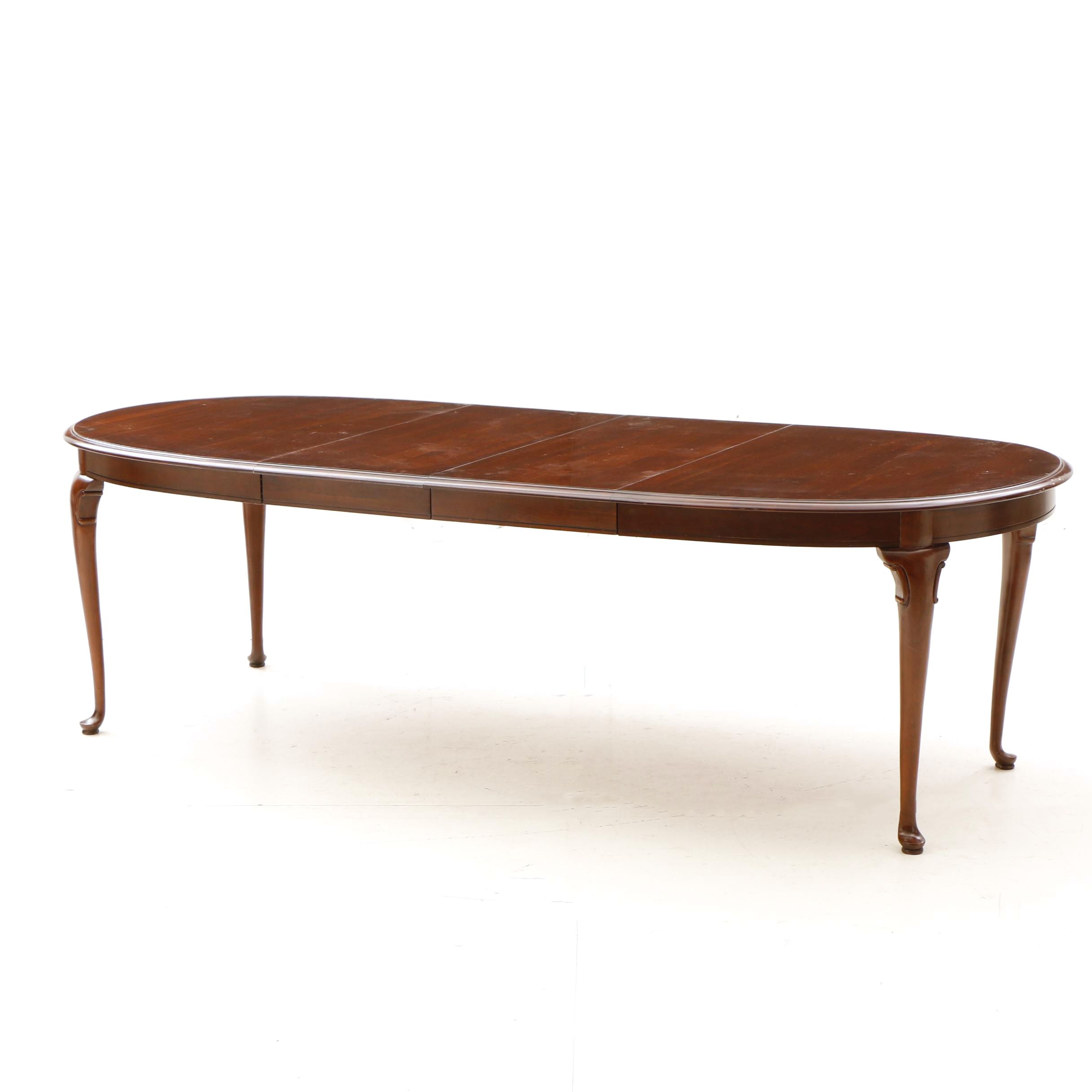 Queen Anne Stye Dining Table with Chairs by Kincaid