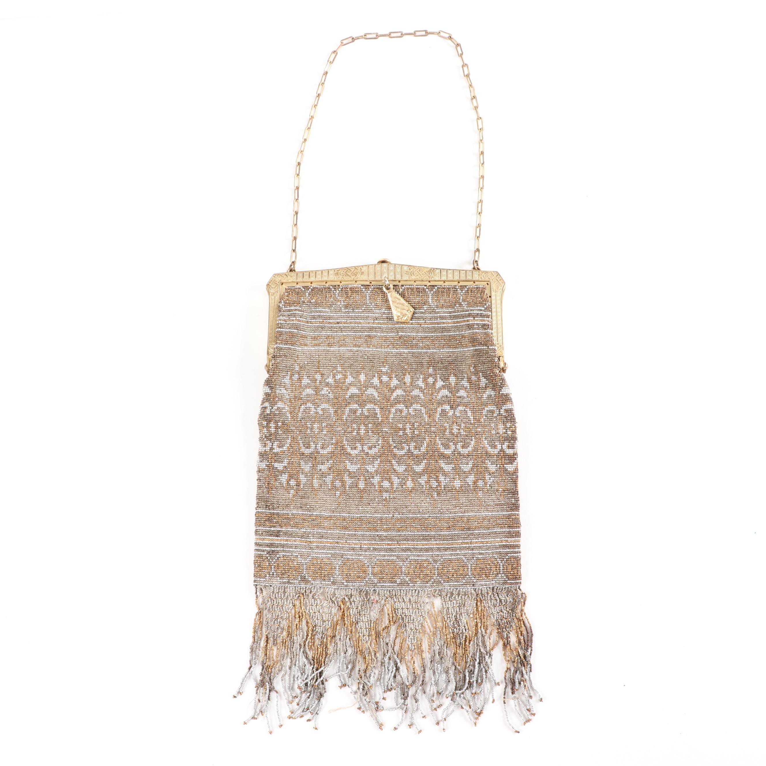 1920s Vintage Micro Beaded Evening Bag