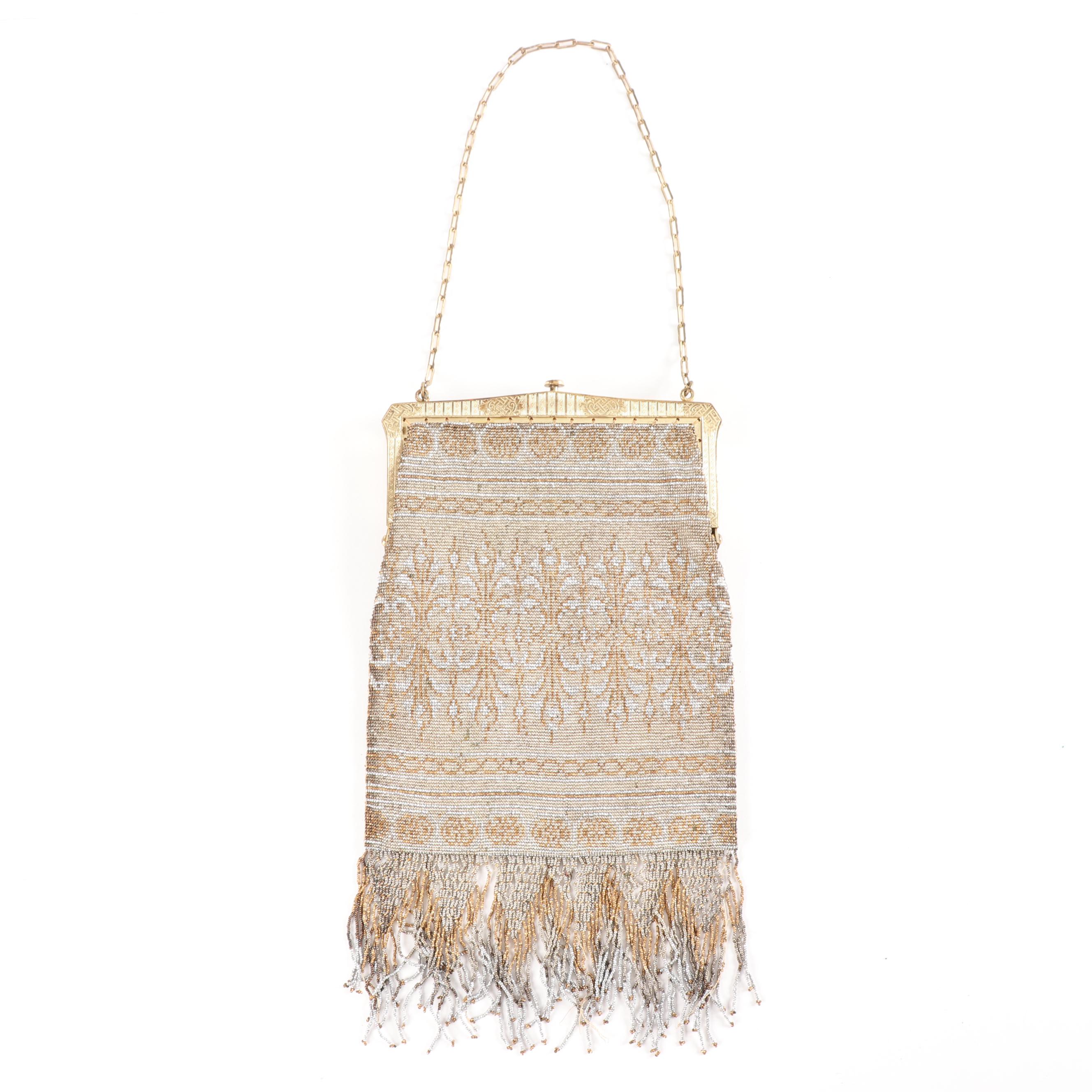 1920s Vintage Micro Beaded Evening Bag