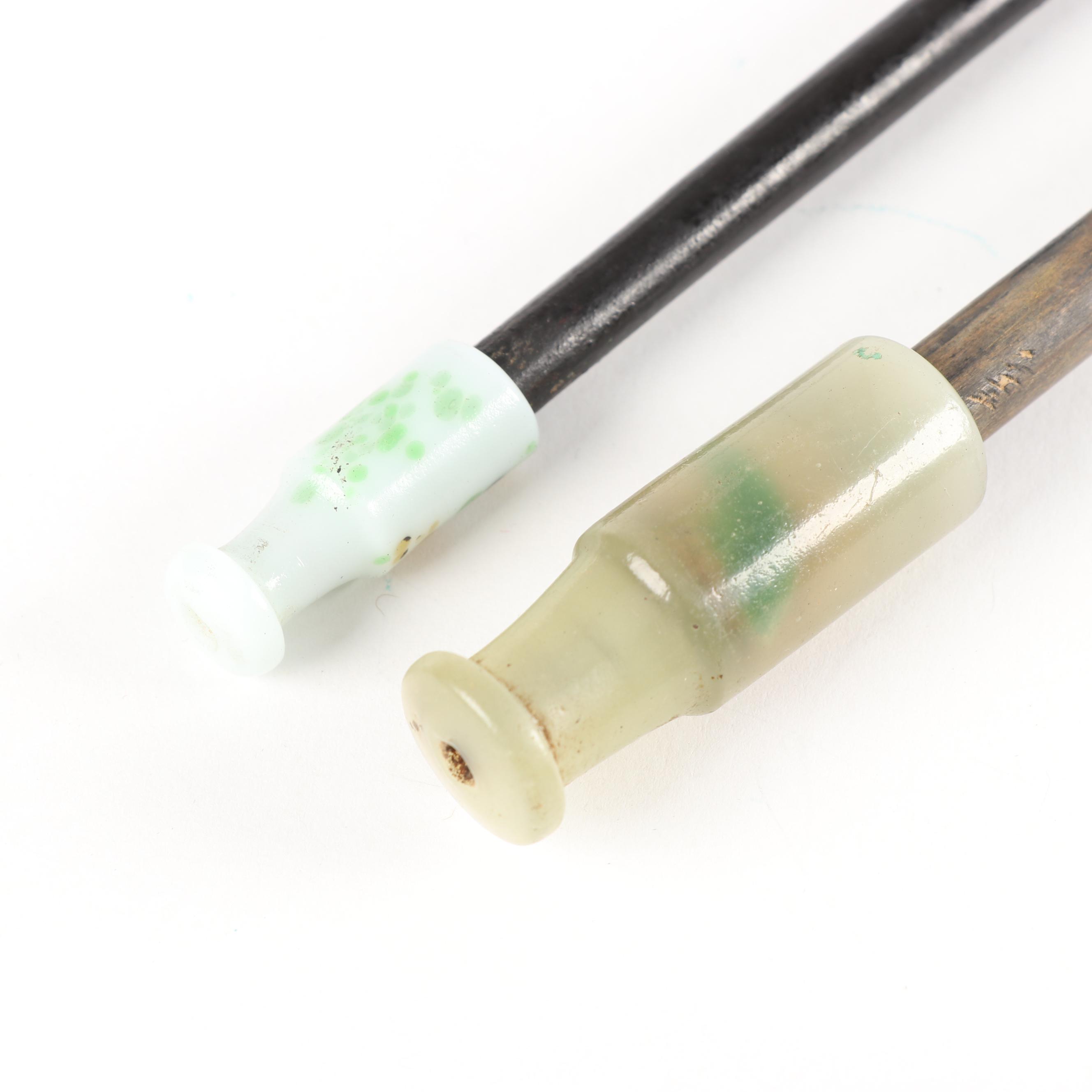 Chinese Cloisonné Water Pipe with Other Pipes and Embroidered Pouch