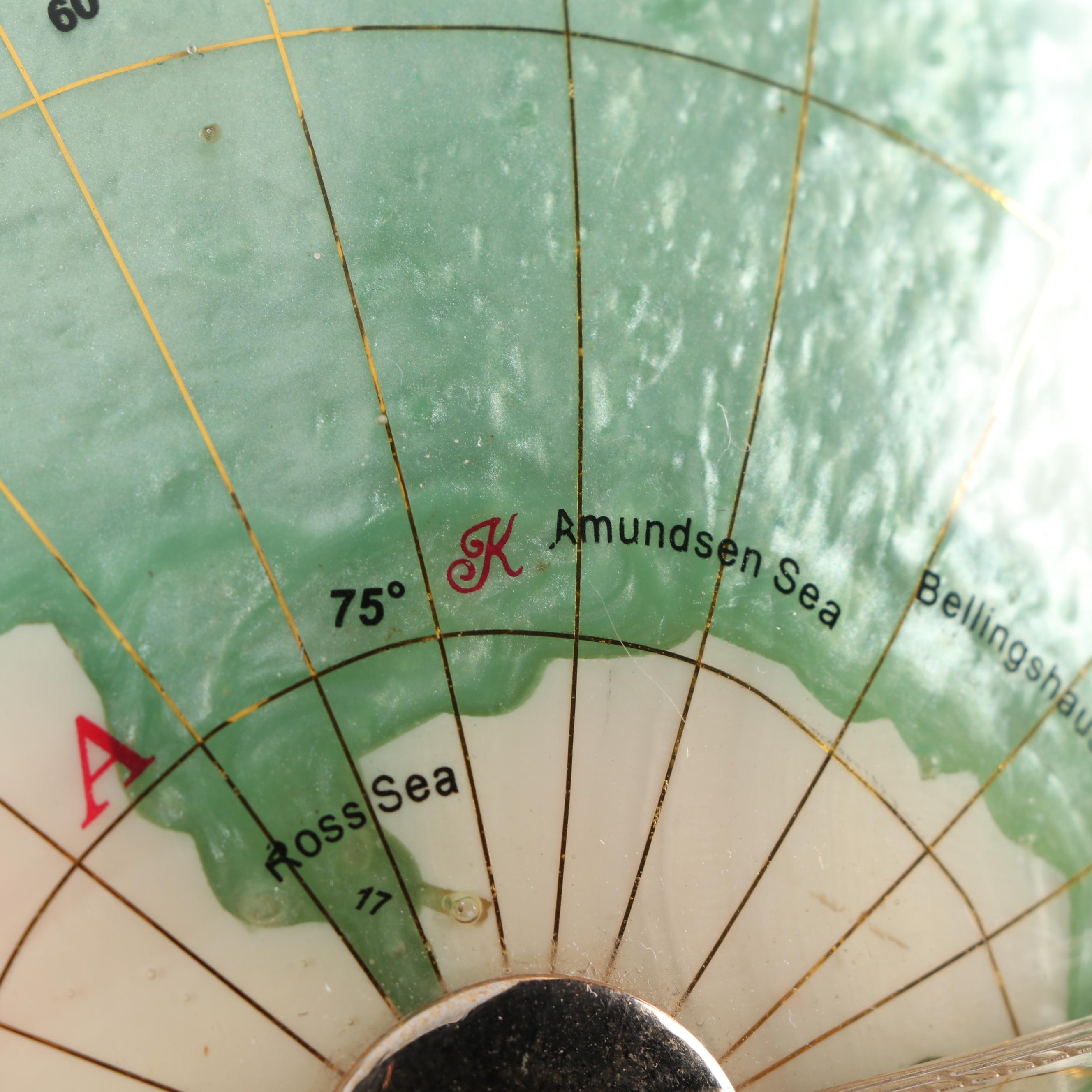 Stone Inlay Desk Globe and Stand