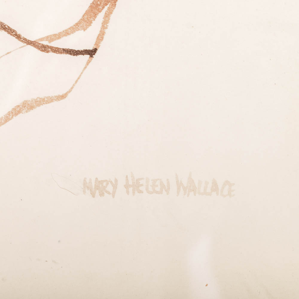 Mary Helen Wallace Watercolor of a Bluebird