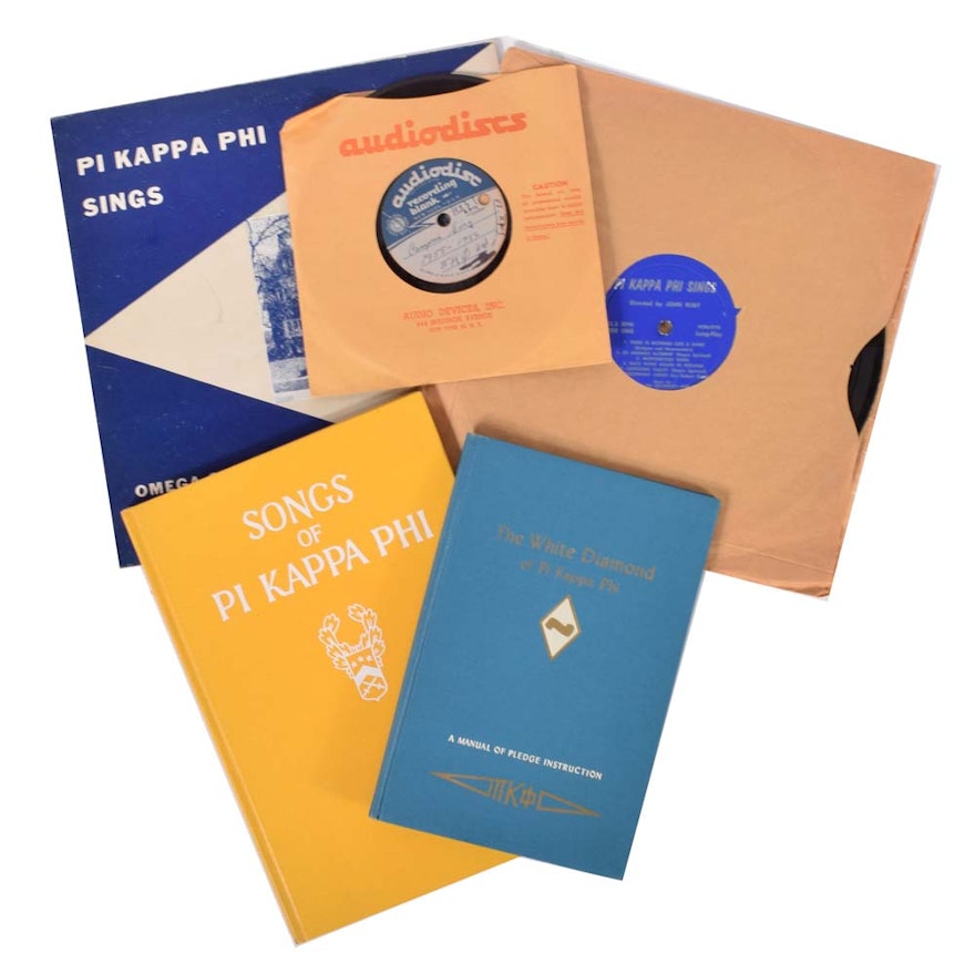 Vintage Pi Kappa Phi Fraternity Records and Memorabilia