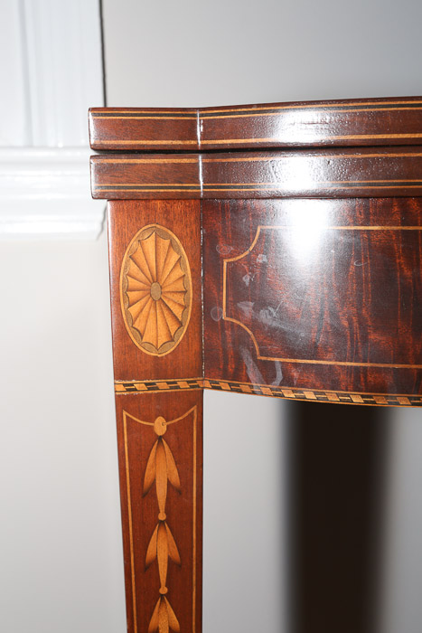 Vintage Hepplewhite Style Mahogany Game Table by Potthast Brothers