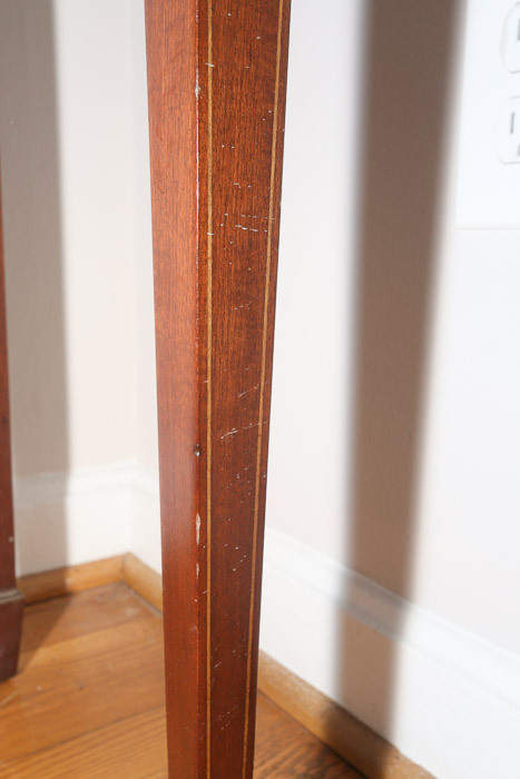 Vintage Hepplewhite Style Mahogany Game Table by Potthast Brothers