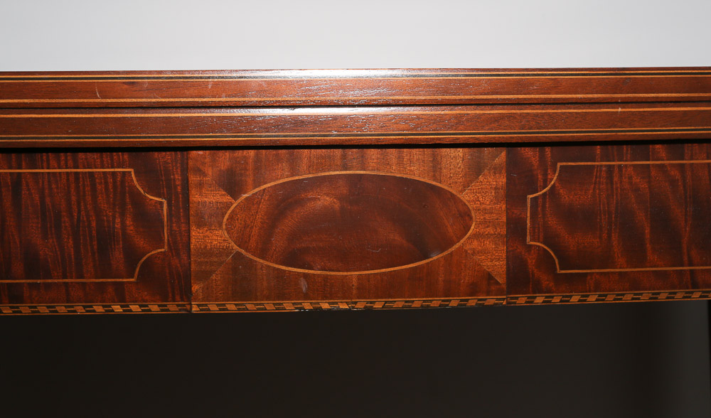 Vintage Hepplewhite Style Mahogany Game Table by Potthast Brothers