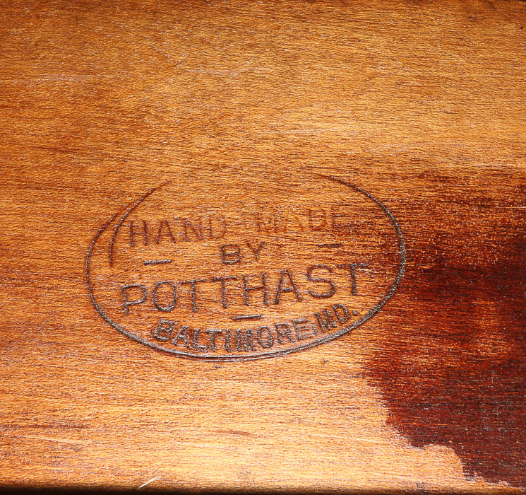 Vintage Hepplewhite Style Mahogany Game Table by Potthast Brothers