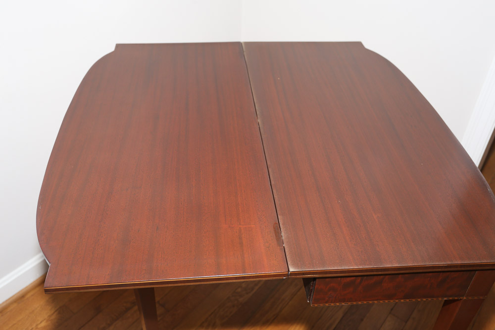 Vintage Hepplewhite Style Mahogany Game Table by Potthast Brothers