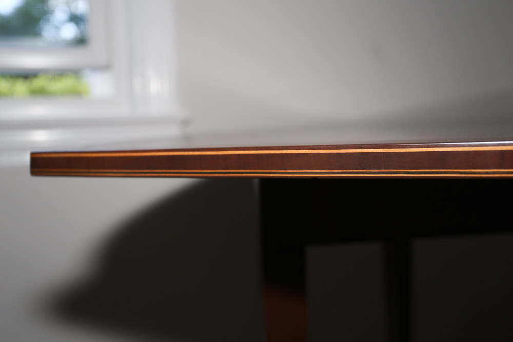 Vintage Hepplewhite Style Mahogany Game Table by Potthast Brothers