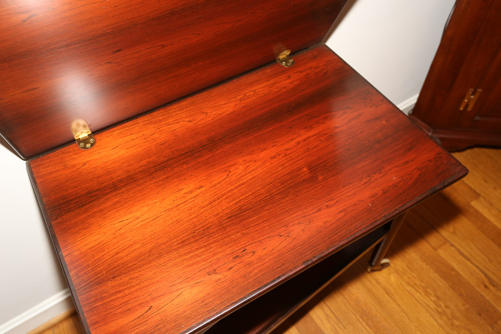 Mid Century Modern Wooden Server Cart