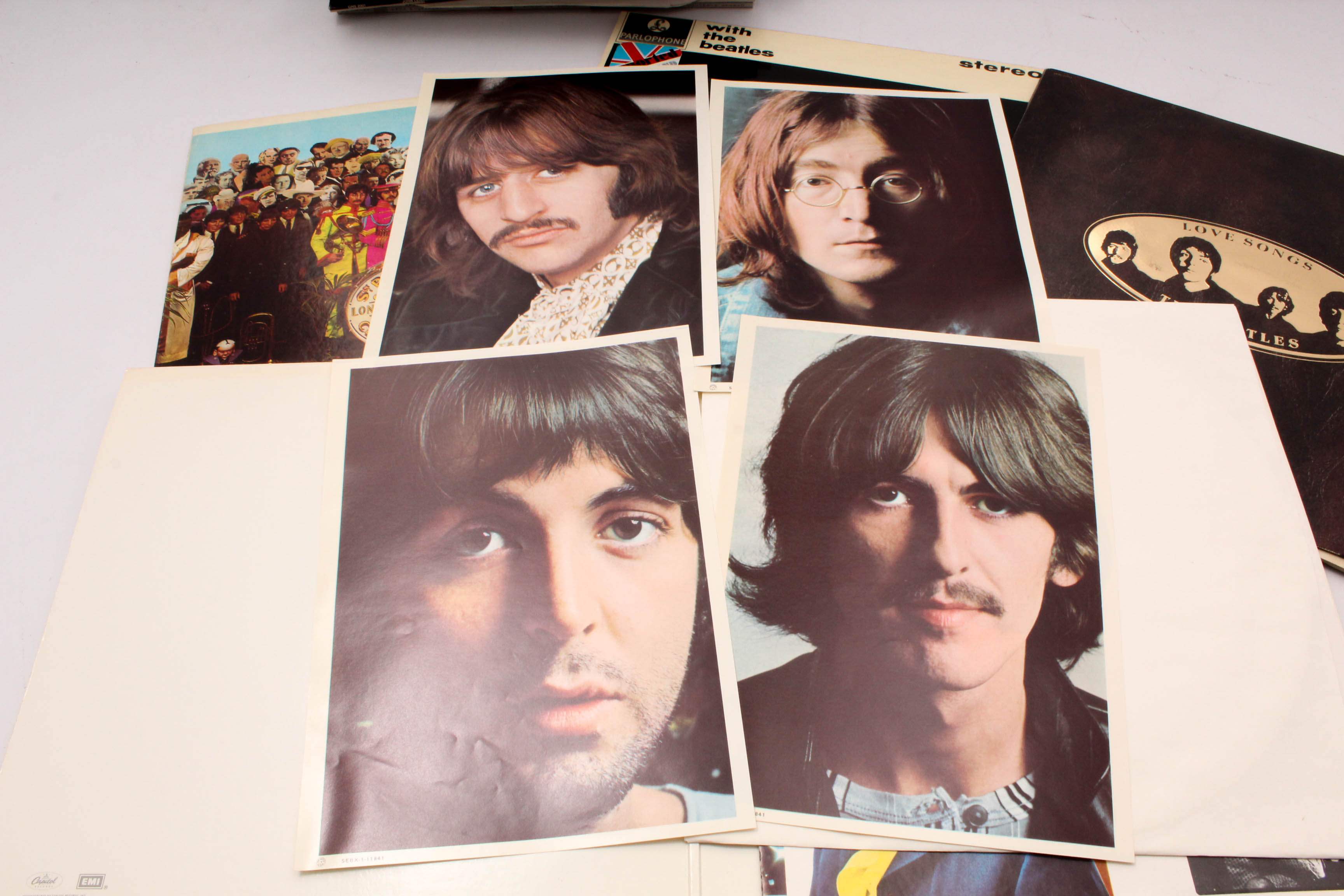Beatles Scrapbook and Albums With "White Album" White Vinyl Edition