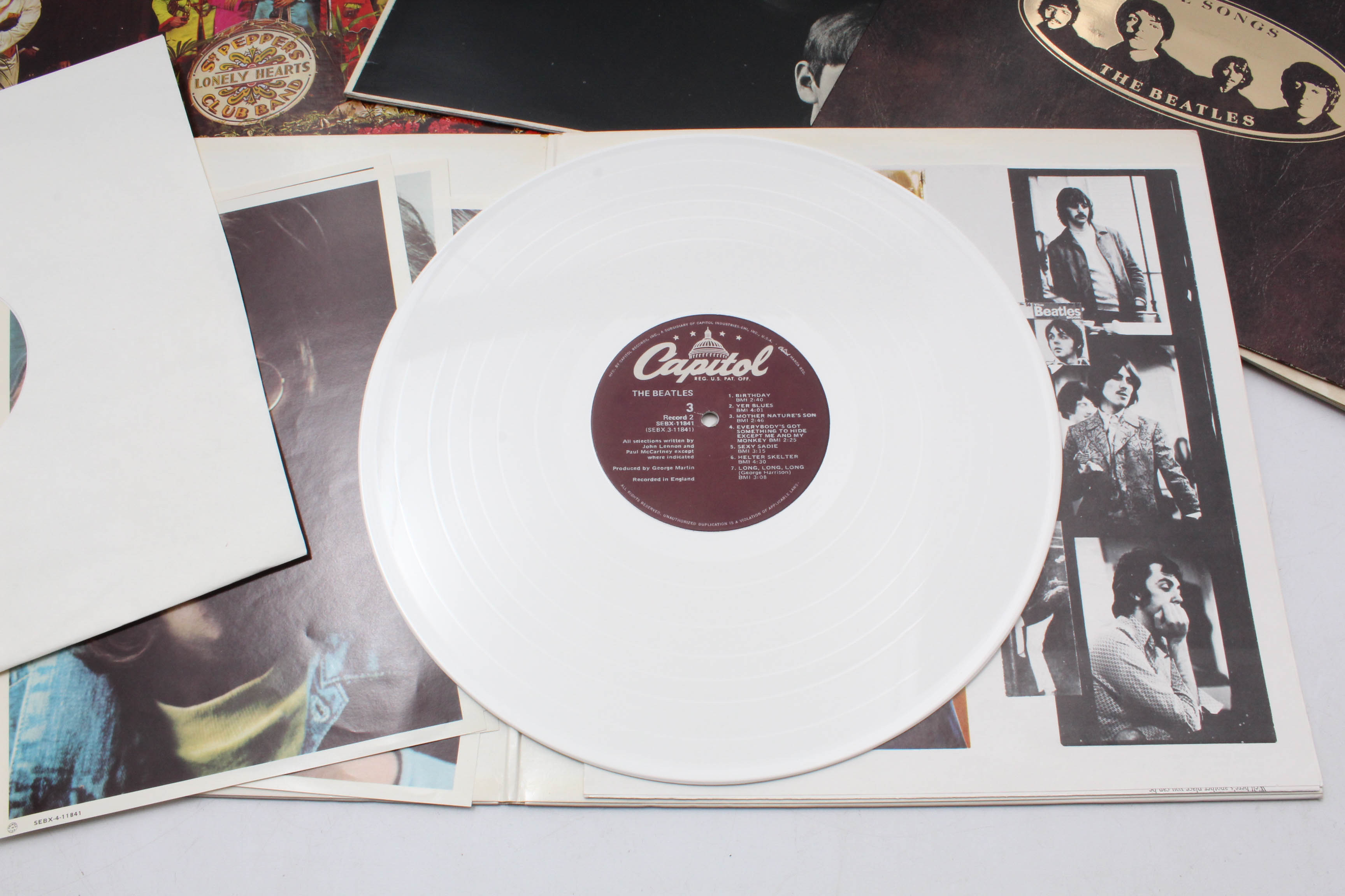 Beatles Scrapbook and Albums With "White Album" White Vinyl Edition