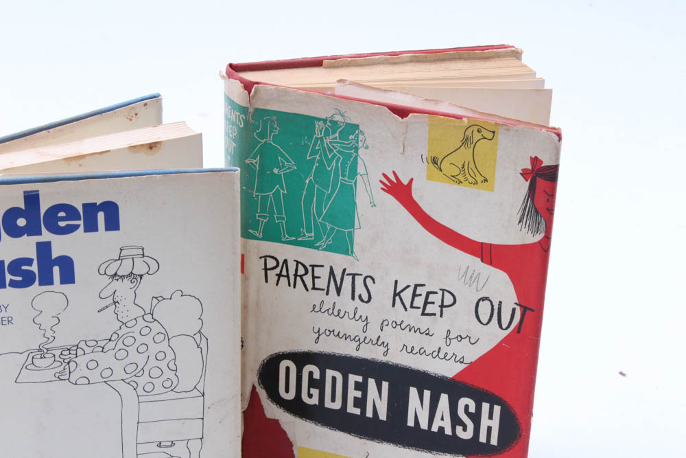 Signed Ogden Nash "Parents Keep Out" and "Bed Riddance"