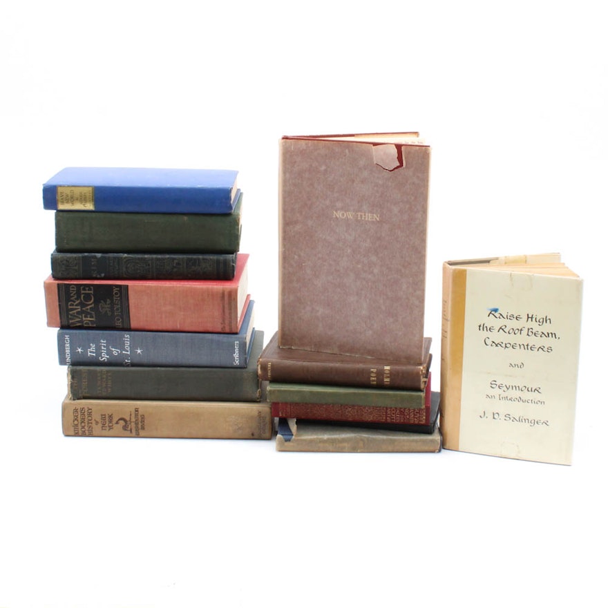 Antique and Vintage Hardcover Fiction and Poetry Selection