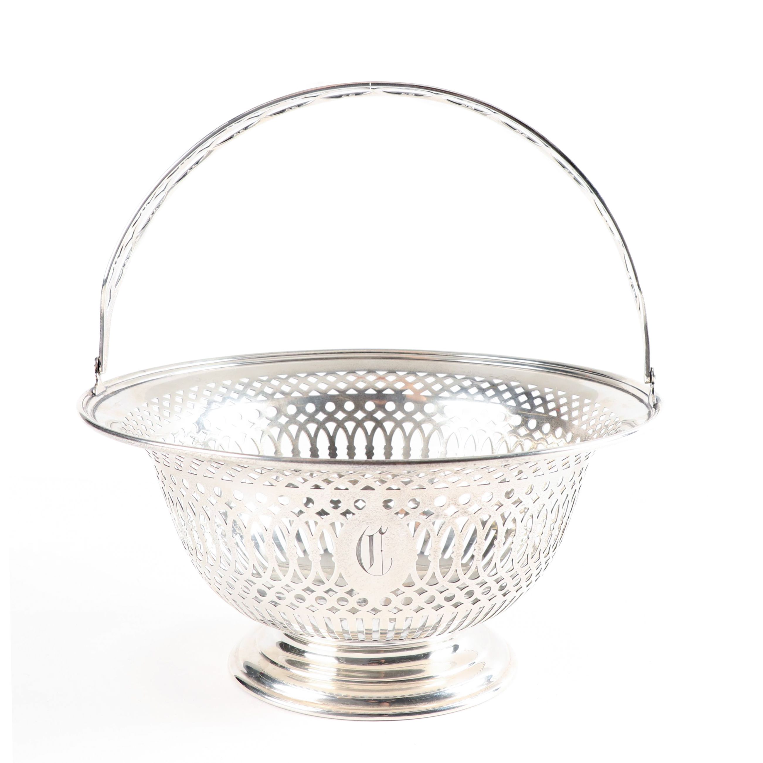 Reed & Barton Sterling Silver Footed Openwork Basket