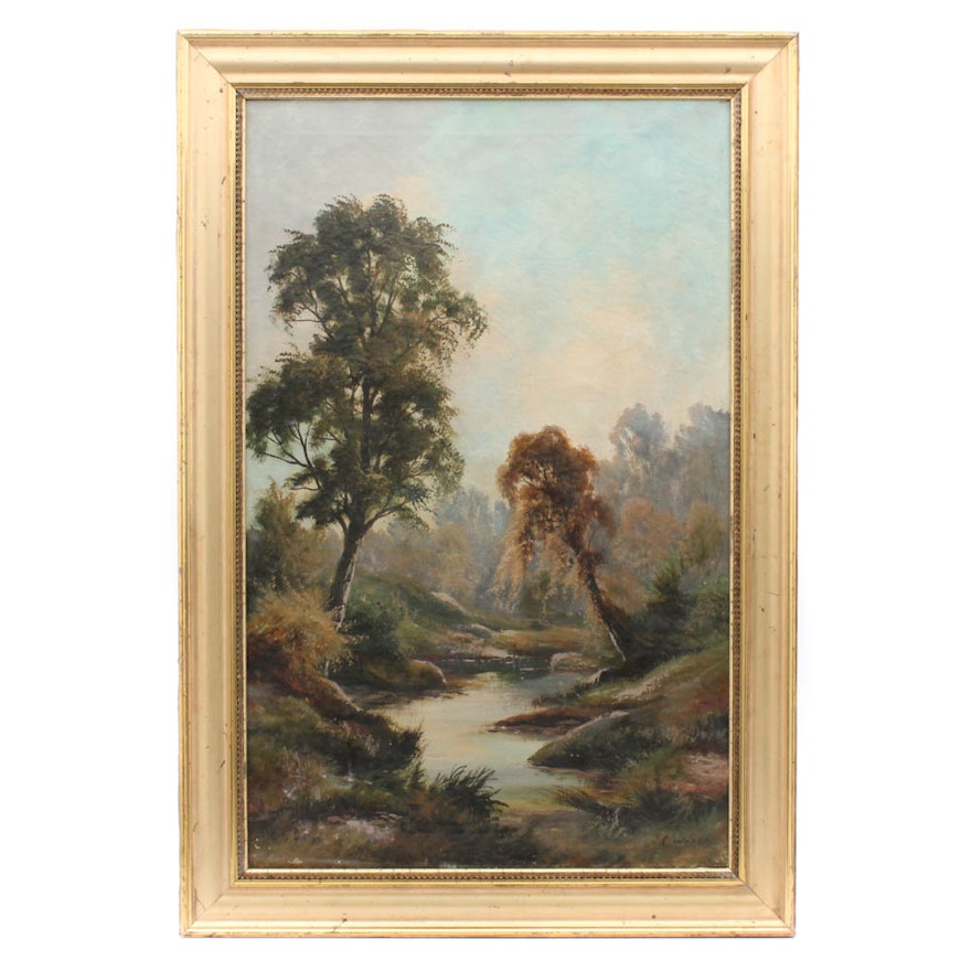 C. Winch Landscape Oil Painting