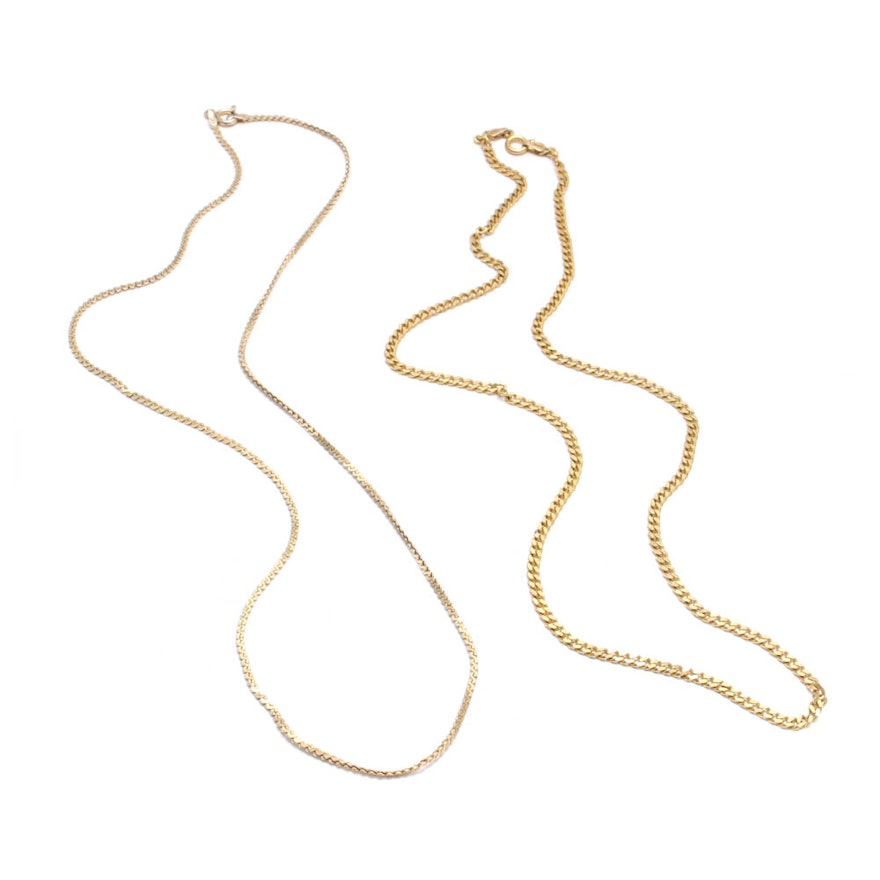 Gold Wash on Sterling Silver Necklaces