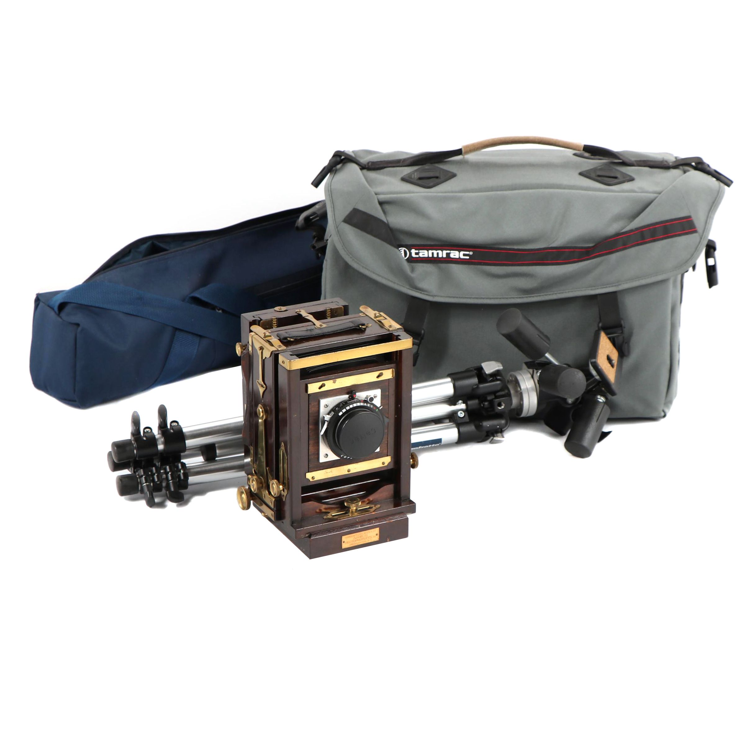 C. 1920s Agfa Ansco Wood Body Large Format Camera with Lenses and Accessories