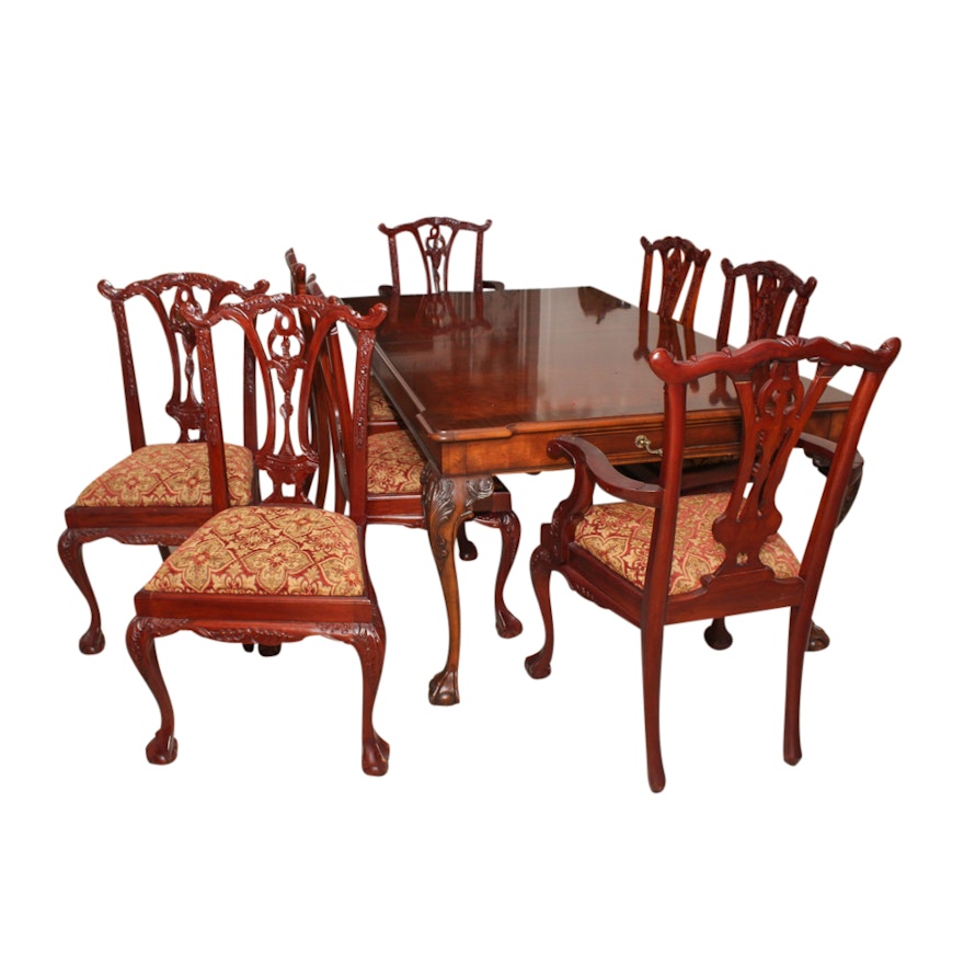 Chippendale Style "Rittenhouse Square" Dining Table and Chairs by Henredon