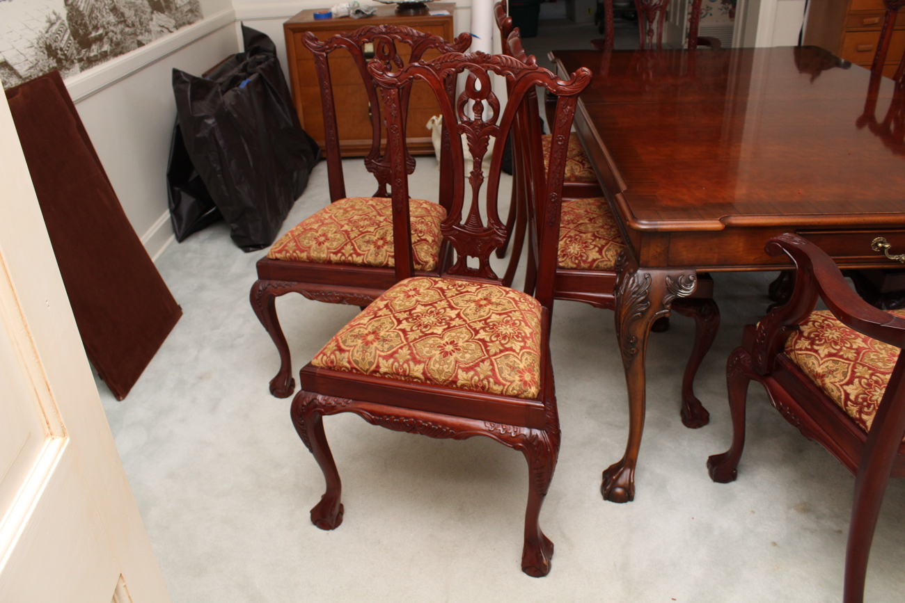 Chippendale Style "Rittenhouse Square" Dining Table and Chairs by Henredon