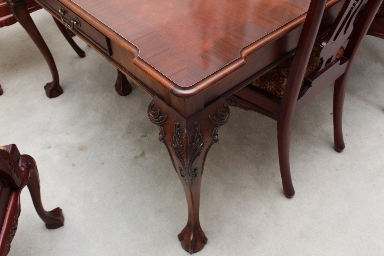 Chippendale Style "Rittenhouse Square" Dining Table and Chairs by Henredon