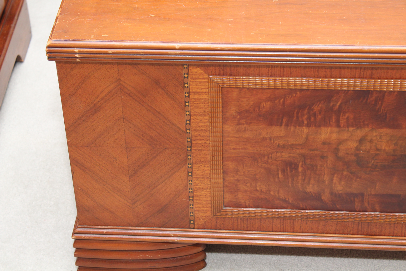 Vintage Art Deco Style "Bluebird" Cedar Chest by Dillingham