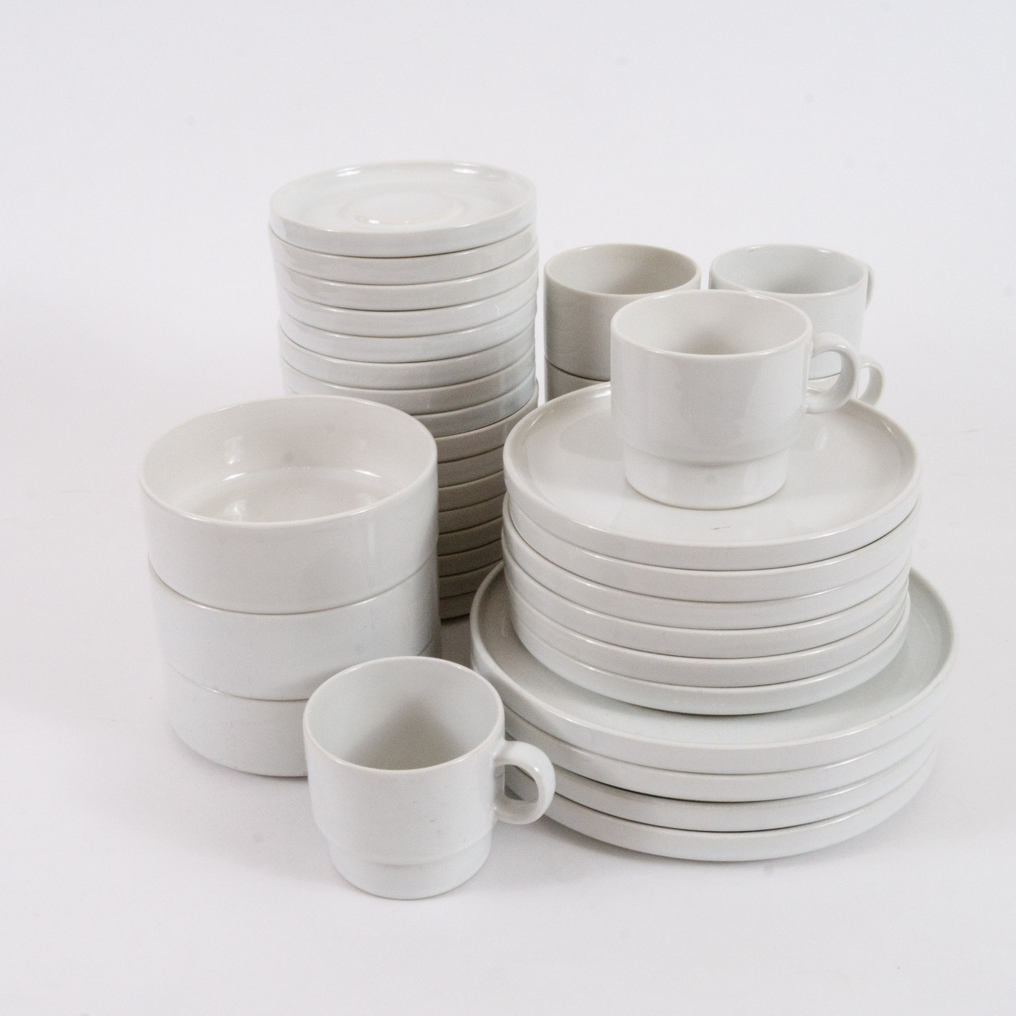 Mid-Century Modern Bauhaus "Trend Pacific" Stoneware Dinnerware, Circa 1960s