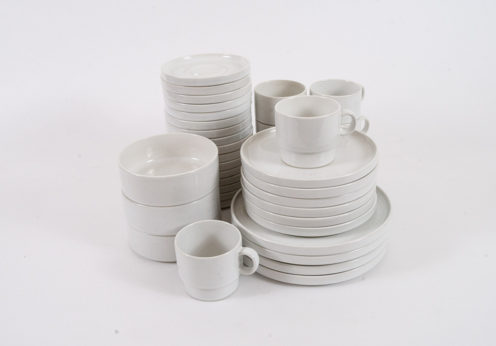 Mid-Century Modern Bauhaus "Trend Pacific" Stoneware Dinnerware, Circa 1960s
