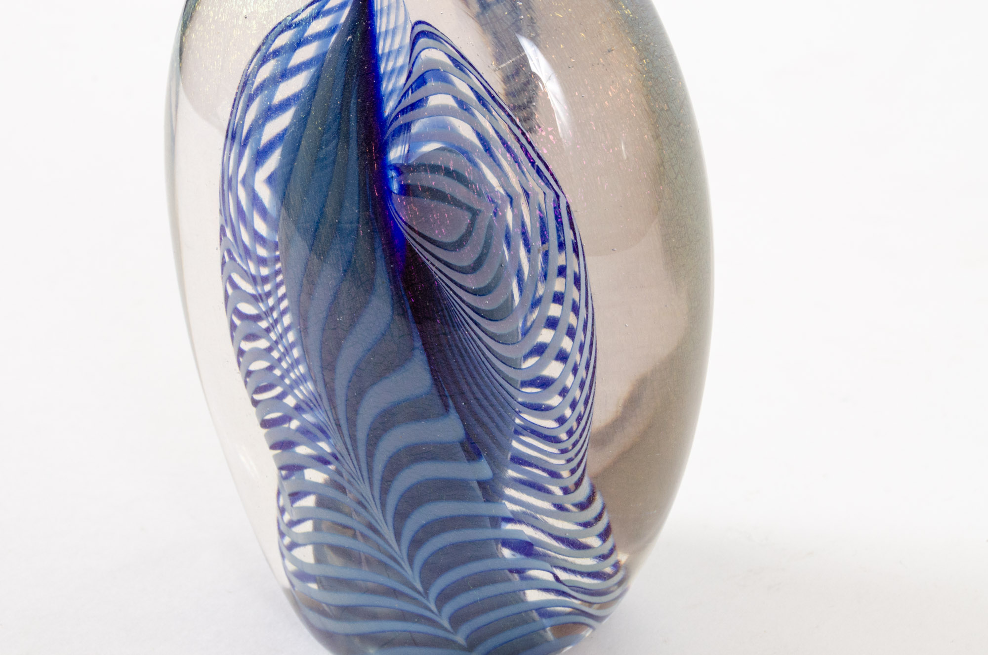Robert Eickholt Signed Art Glass Paperweight, 1986