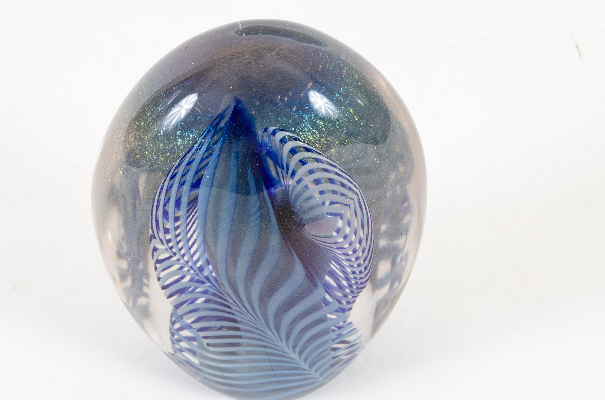 Robert Eickholt Signed Art Glass Paperweight, 1986