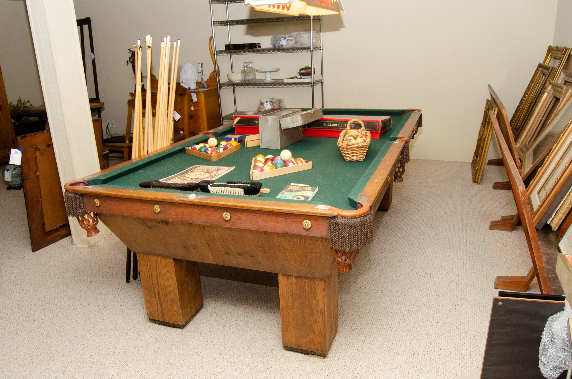 Brunswick "The Aviator" Quarter Sawn Oak Billiard Table